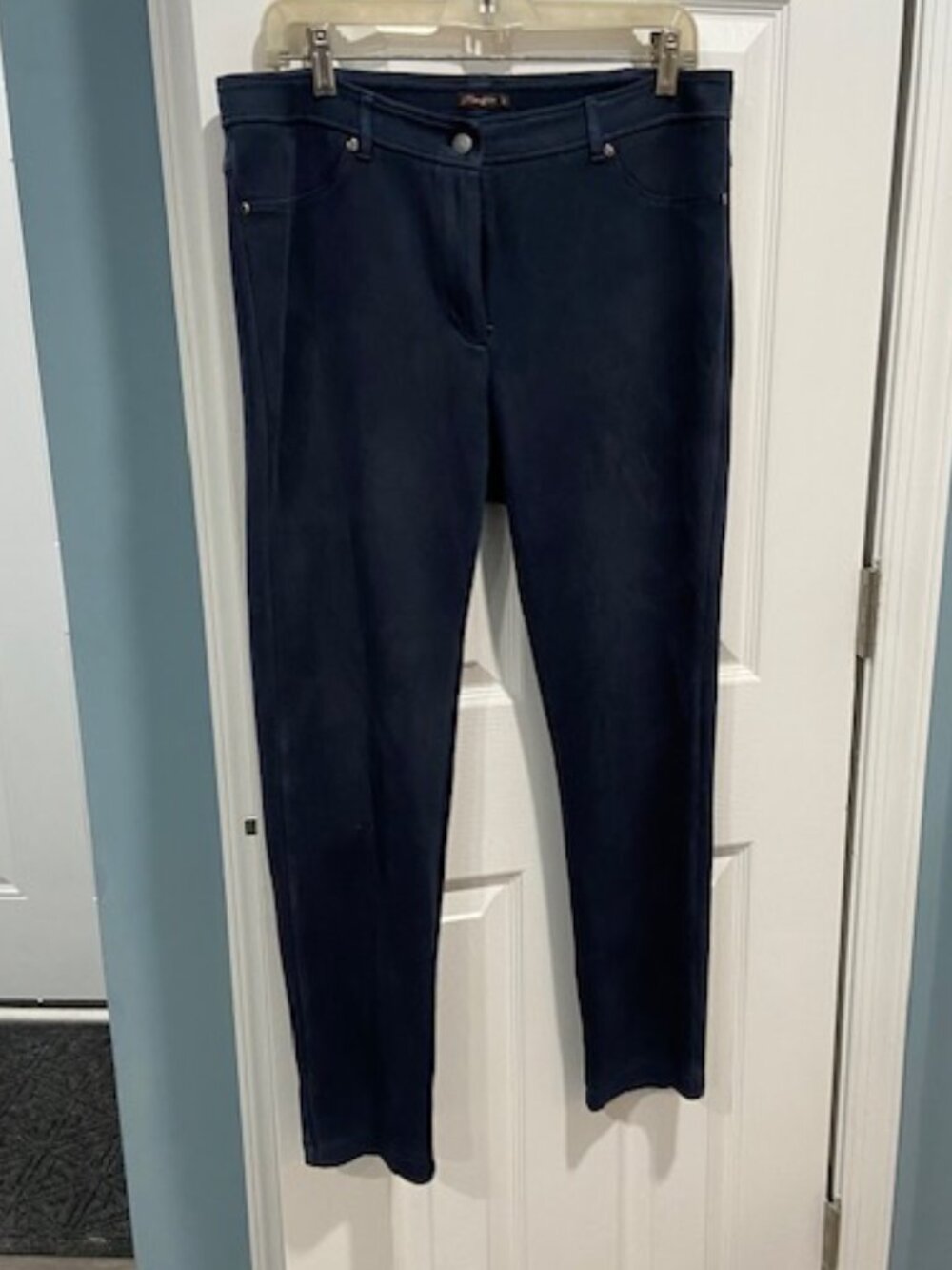 J. McLaughlin Velour Pants Navy Blue Sz 12